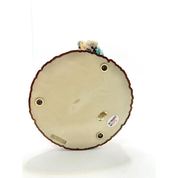 Woodland Santa Figure Green Coat Basket Of Toys and Beard Earthy Rustic Decor - Picture 10 of 12